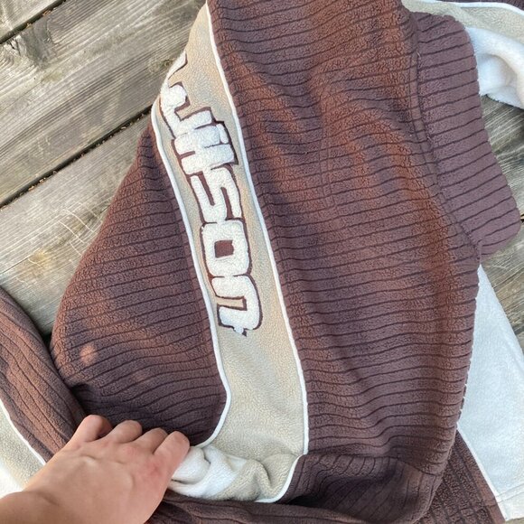 Vintage 90s Wilson Embroidered Corduroy Zip Up Jacket Brown Large - Picture 2 of 5